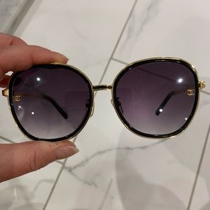 Chanel Sunglasses Black Oversize